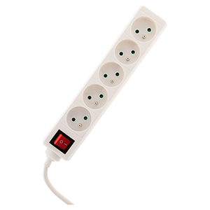 Bloc 5 prises 16A + interrupteur Câble longueur 1,00m