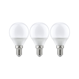 3 Ampoules LED standard 230V E14 sphérique opale 3x470lm 3x5,5W 2700K