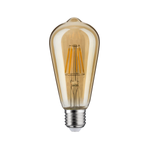 Ampoule LED à filaments 230V E27 déco Ø 64mm vintage doré 680lm 6,5W 2500K