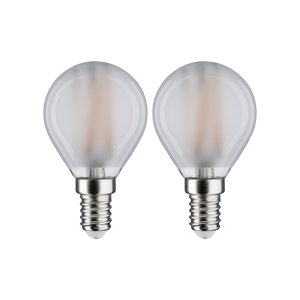 2 Ampoules LED à filaments 230V E14 sphérique dépoli 2x470lm 2x4,5W 2700K