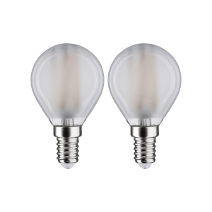 2 Ampoules LED à filaments 230V E14 sphérique dépoli 2x470lm 2x4,8W 4000K