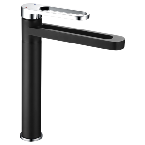 Mitigeur lavabo ONEGAÏ Noir poignée chromée - 4062194