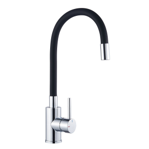 Mitigeur évier haut HIRKA Chromé/Noir à mémoire de forme - RAPID FIX 4064150