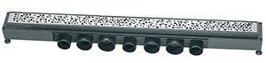 Caniveau Express eau 800mm- grille inox Design gouttes d'eau