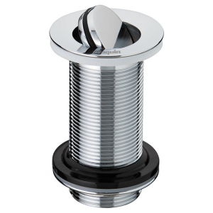 Bonde lavabo laiton clapet rotatif - sans trop plein H.100mm