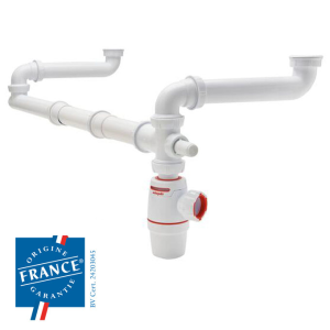 Ensemble vidage lavabo double vasque NEO AIR