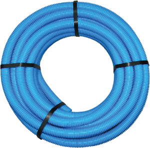 Tube PER pré-gainé bleu Ø20 L.25m