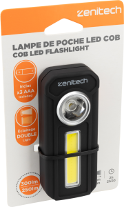 Lampe de poche led à piles 300/250  lumens