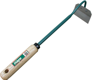 Binette à fleurs lame rivée 8cm manche bois