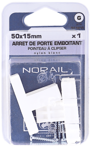 Arrêt de portillon nylon blanc
