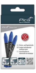 Boite de 12 craies forestières PRO Bleues 120x12mm FDS