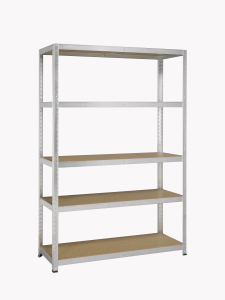 Etagère en métal 196x120x50cm 5 Tablettes bois - charge maxi 265kg