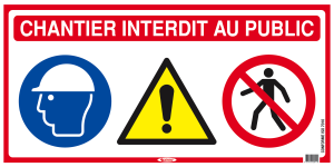 Panneau de chantier 4 en 1 800x400mm