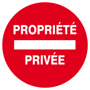 Panneau propriété privée Ø300mm