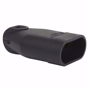 Fiche femelle droite 6A noir