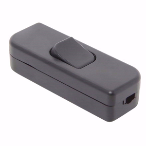 Interrupteur unipolaire 2A bifilaire noir