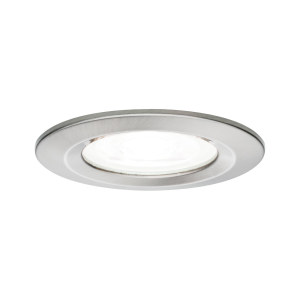 Spot encastré LED fixe NOVA alu acier brossé IP44 78mm GU10 6,5W 460lm 230V 4000K