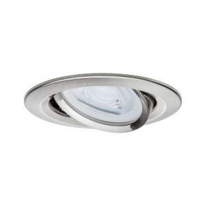 3 spots encastrés LED orientables NOVA alu acier brossé IP20 84mm GU10 3x6,5W 3x460lm 230V 2700K