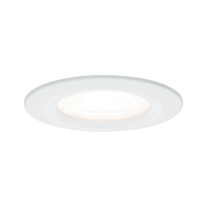 Spot encastré LED fixe NOVA alu blanc IP44 78mm GU10 6,5W 460lm 230V 2700K