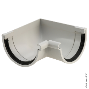 Angle intérieur PVC dév.16 GRIS