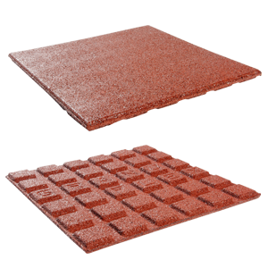 Dalle en caoutchouc 50x50cm rouge