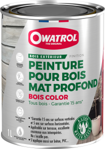 Peinture BOIS COLOR Mat Profond Blanc 1L
