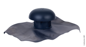 Chapeau de ventilation PVC Ø100mm ARDOISE - collerette plomb