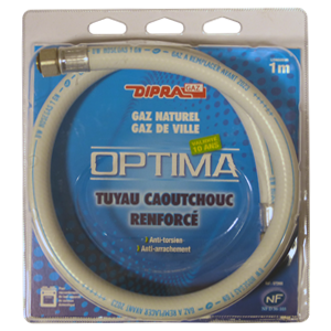 Tuyau caoutchouc gaz naturel 1,00m OPTIMA 10 ans