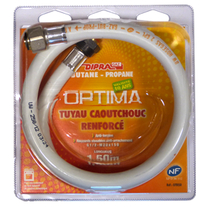 Tuyau caoutchouc butane-propane 1,50m OPTIMA 10 ans