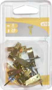 Crochet à tableau n°2 H.28mm - 10 pces