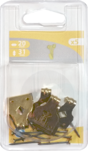 Crochet à tableau n°3 H.31mm - 5 pces