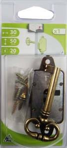 Serrure en applique porte gauche axe 20