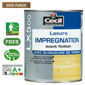 Lasure bois foncé imprégnation 1L LX500 - FIN DE SERIE