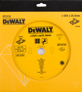 Disque pour scie carrelage en céramique Ø250x25.4mm DEWALT DT3733-XJ