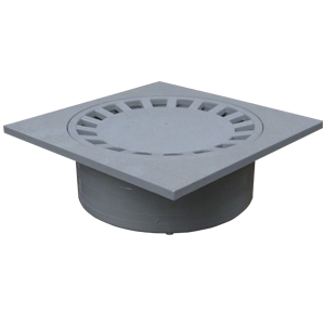 Siphon de sol 20x20cm Gris Clair