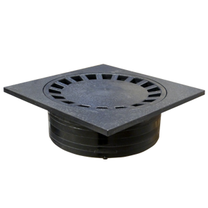 Siphon de sol 25x25cm Noir