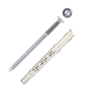 50 Chevilles longues nylon Ø8x120mm + vis TF