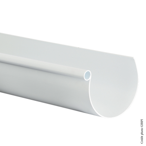 Gouttière PVC dév.25 en 2ml BLANCHE