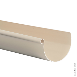 Gouttière PVC dév.25 en 2ml SABLE