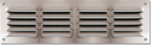 Grille ALU anodisé 240x70mm en applique avec moustiquaire