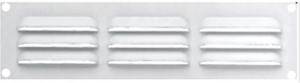 Grille ALU blanc 180x50mm en applique avec moustiquaire