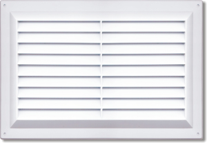 Grille PVC blanc 260x165mm en applique