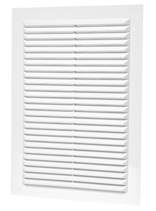 Grille PVC blanc 170x238mm en applique avec moustiquaire