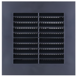 Grille PVC gris anthracite 140x140mm à encastrer