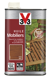 Huile mobilier extérieur bois 1L teck
