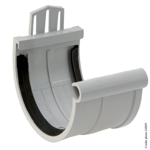 Jonction à joint PVC dév.25 GRISE