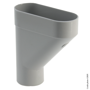 Jambon PVC eaux pluviales Ø80mm GRIS