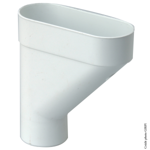 Jambon PVC eaux pluviales Ø80mm BLANC