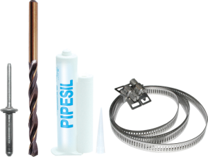 Kit de fixation sur fibre ciment + accessoires pour PIPECO