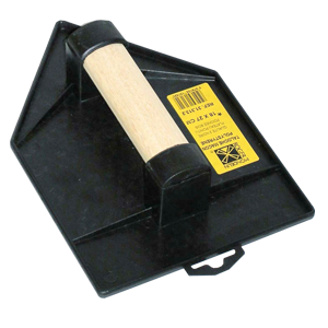 Taloche pointue noire 18x27cm poignée bois